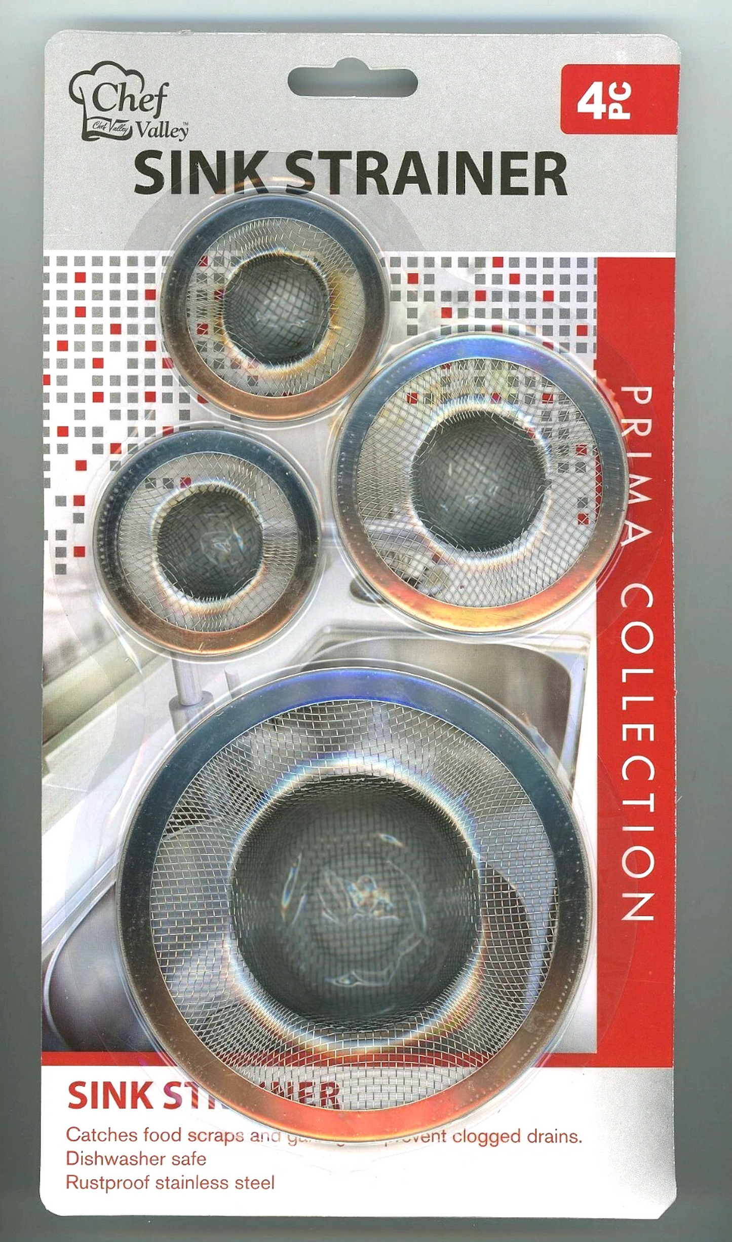 Stainless Steel Drain Strainer Baskets Small Medium and Large